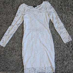 White Lace Longsleeve Dress Maternity or Wedding